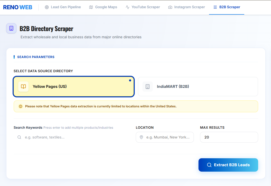 B2B Directory Scraper