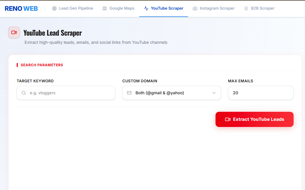 YouTube Lead Scraper